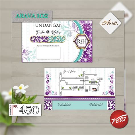 Jual Undangan Pernikahan Blangko Arava 102 Nikah Wedding Simple DIY