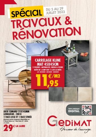 Catalogue Gedimat Guadeloupe Travaux Et R Novation Du Au Juillet