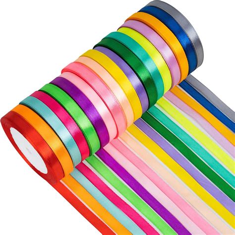 Satinbänder 18 Farben 10mm x 22m Geschenkbänder Verpackungsband