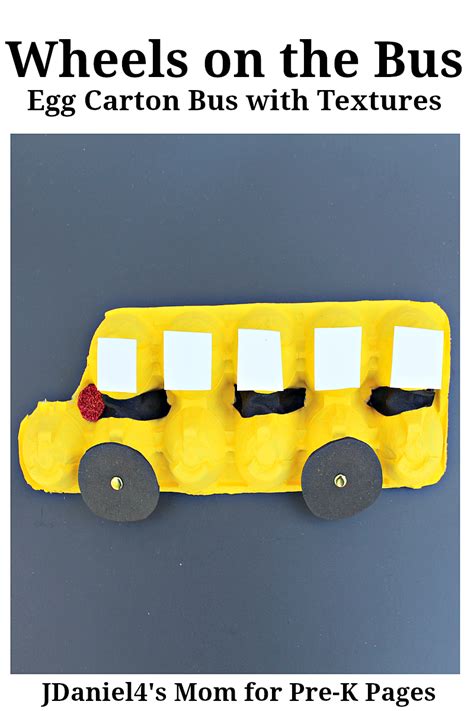 Wheels on the Bus Egg Carton Bus for preschool Art Activities For Kids ...