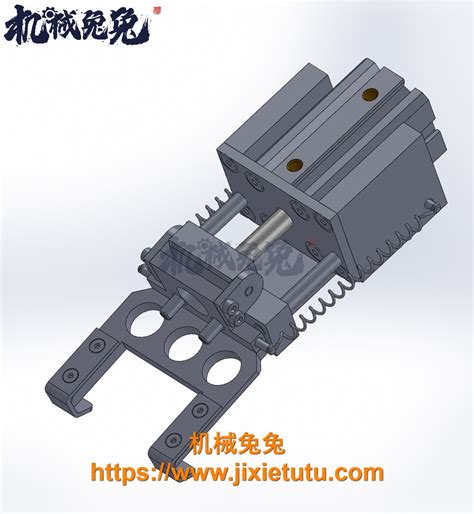 80套机械爪图纸solidworks三维3d模型 机械手抓取 双夹爪机构图机械兔兔