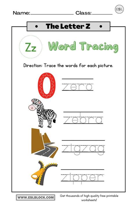 Tracing The Letter Z Worksheets Artofit