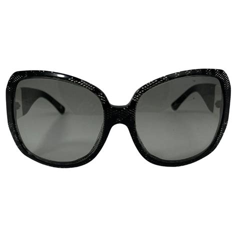 Chanel Black Lace CC Sunglasses For Sale at 1stDibs