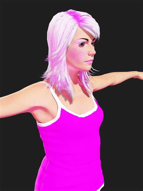 3d Model Female Girls Character Vr Ar Low Poly Cgtrader