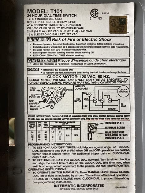 Q About Manual Timer Wire Connections Page 2 Ancillary Inspection