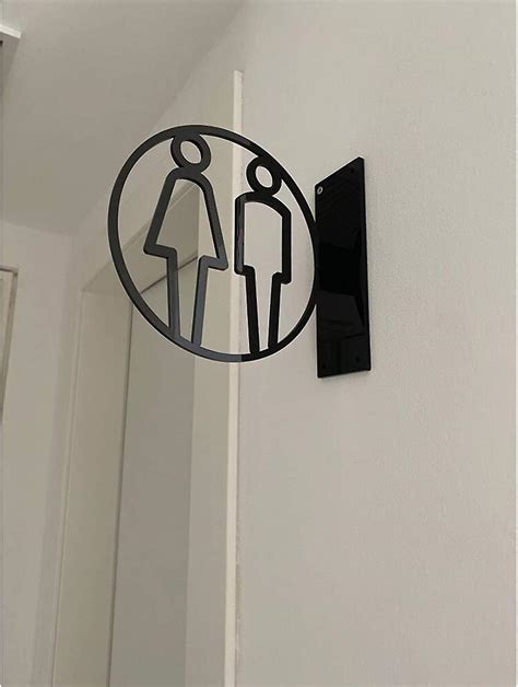 Toilet Door Sign 3d Side Mount Wc Signs Men Women Restroom Toilet Sign