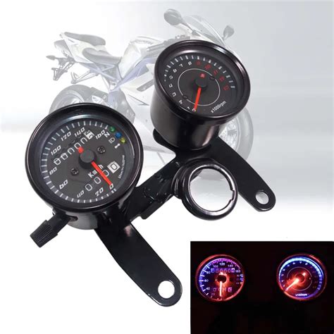 Universal Motorcycle Speedometer Tachometer 0 160km H 13000 RPM