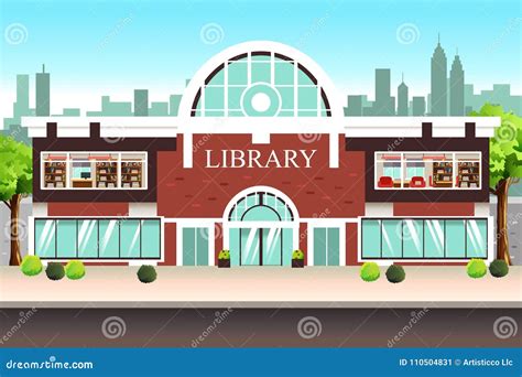 Cartoon Library Building Clip Art