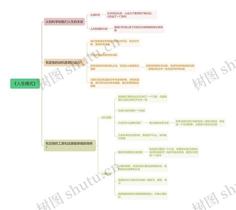 拆书笔记《人生模式》思维导图编号t8298340 Treemind树图