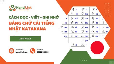 bang chu cai tieng nhat katakana cach  viet meo ghi nho