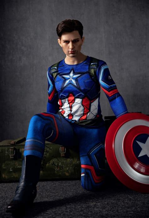 Captain America Brave Male Sex Doll With Silicone Head Bsdoll