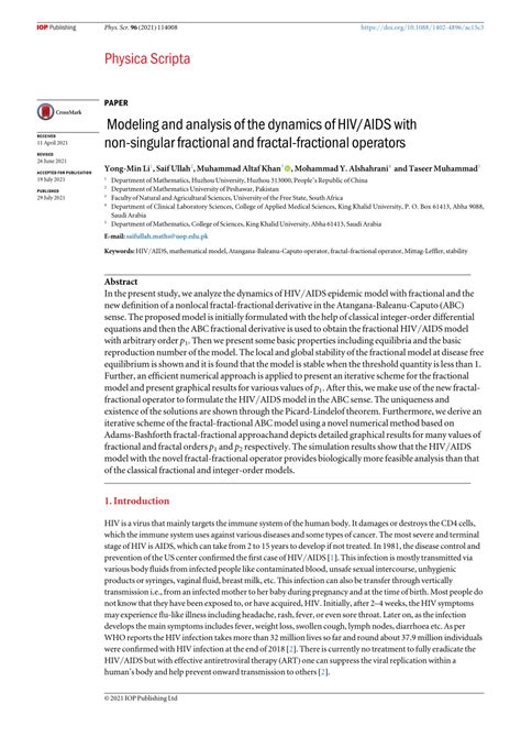 Modeling And Analysis Of The Dynamics Of Hivaids With Non Singular