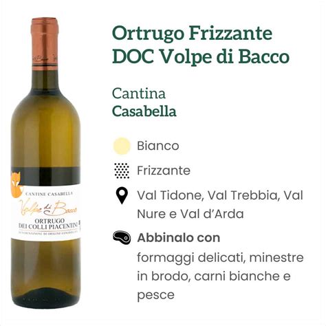 Ortrugo Doc Frizzante Volpe Di Bacco Cantine Casabella