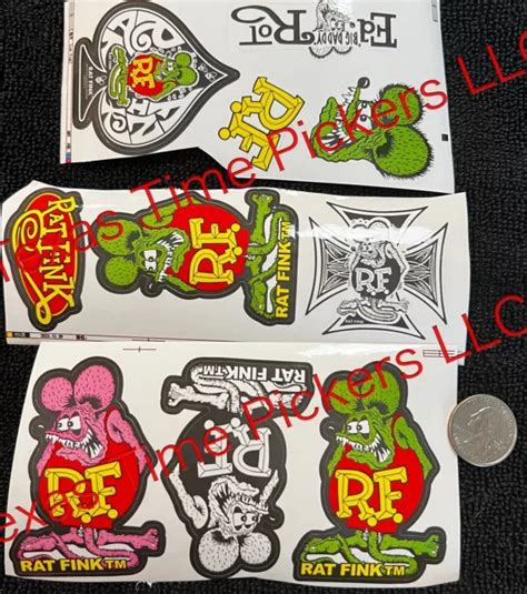 10 RAT Fink Mouse Ed Big Daddy Roth Hot Rod Art Vinyl Decal Sticker
