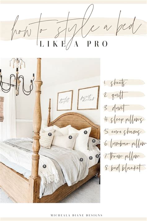 How To Style A Bed Like A Pro Micheala Diane Designs