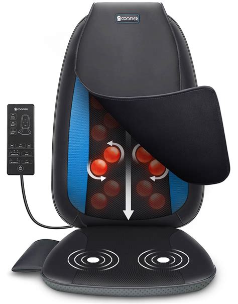 Comfier Shiatsu Back Massager Deep Kneading Massage Chair Pad With Heat