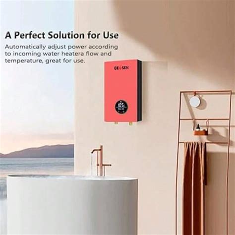 Electric Tankless Water Heater Kw V On Demand Instant Hot Water Portable Smart Shower Heater