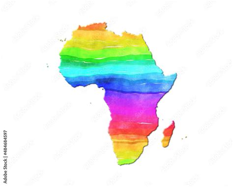 Africa Map African symbol, LGBT Gay Pride Rainbow Flag icon logo ...