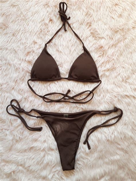Two Piece Self Tie Bikini Small Women S Fashion Swimwear Bikinis