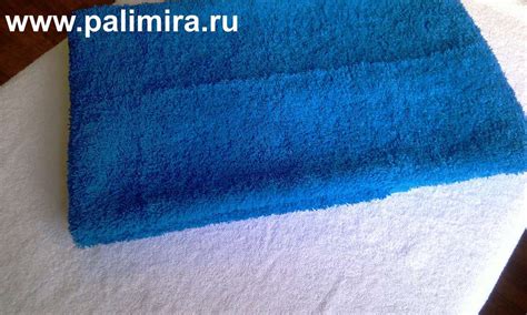 Синее махровое полотенце - Пальмира