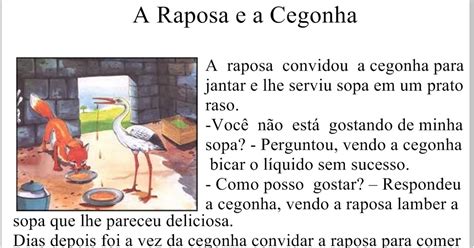 Cantos E Encantos F Bula A Raposa E A Cegonha