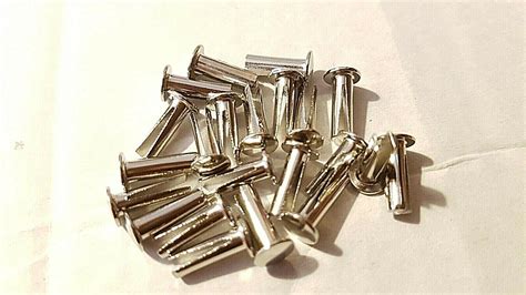 Bifurcated Rivet 10mm No 11 Split Leg Nickel Fixing Leather Craft Free