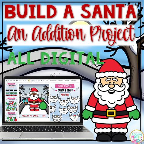 Christmas Math Build a Santa Digital Math Addition Activity - Loving Math