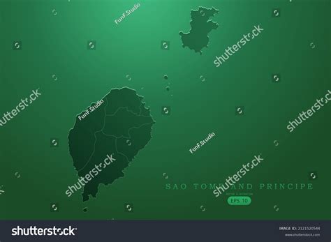 Sao Tome And Principe Map World Map Royalty Free Stock Vector