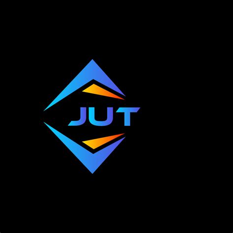 JUT abstract technology logo design on Black background. JUT creative ...