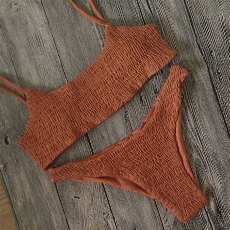 ZUBJN Maillot de Bain Triangle Bikini Sexy Bikini Triangle Plissé Ré M