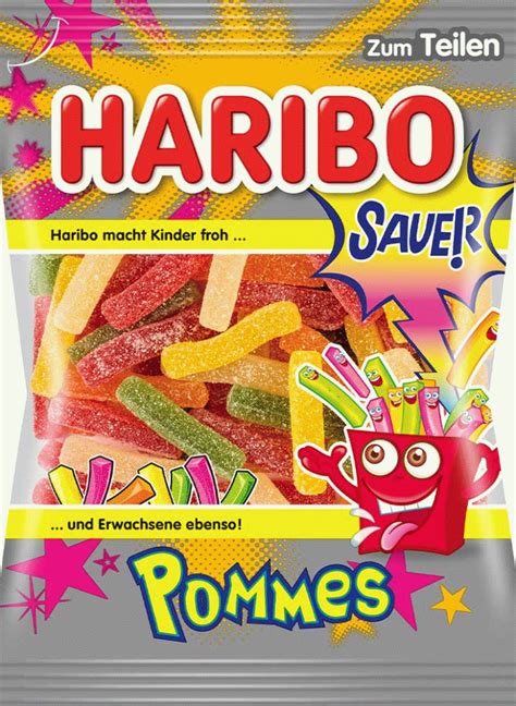 Haribo Pommes Sauer Saure Und S E Fruchtgummist Bchen G Erst S