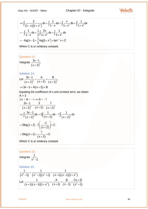 Gaussian Integral Table