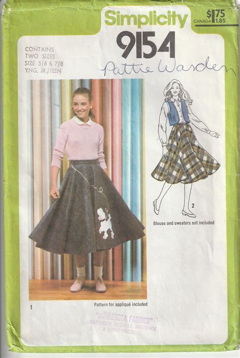 poodle skirt pattern simplicity - NosheenCoco