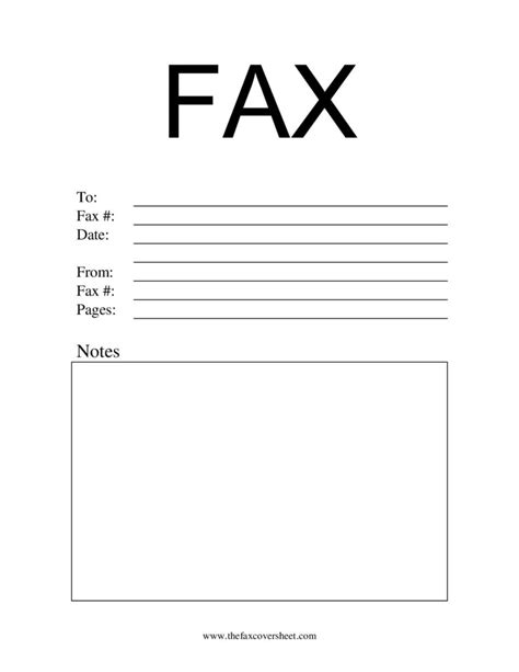 Printable Fax Sheets