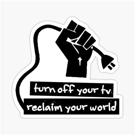 "Turn Off Your TV" Sticker for Sale by EsotericExposal | Redbubble