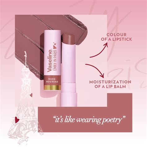 Vaseline Colour Care Moisturizing Tinted Lip Balm Nude Nouveau EMILY IN PARIS LIMITED EDITION