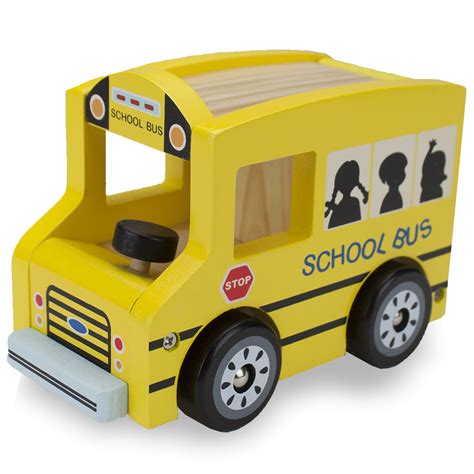 Wooden Wheels School Bus | TVEH-006 | Imagination Generation Toys