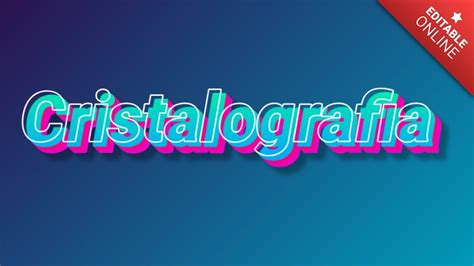 Cristalografía 3D Flash Azul Y Rosa Generador de Efectos de Texto