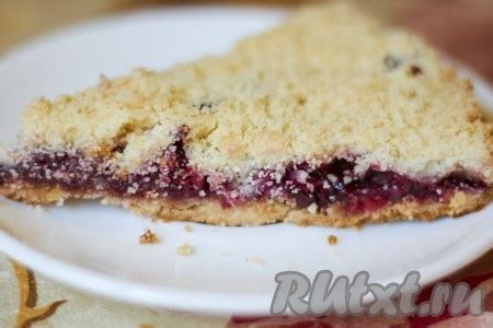 Песочный пирог "Вишневая крошка": 12 фото в рецепте