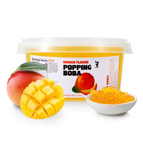 Mango Popping Boba - Jiffy Boba Collagen Boba