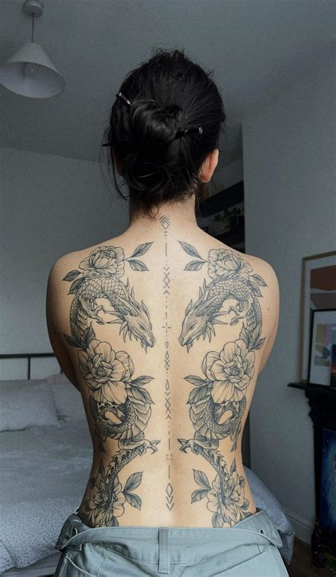 Dragon Back Tattoo Girl