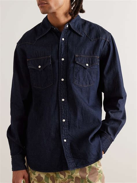 Indigo Denim Western Shirt Kapital Mr Porter