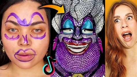 Crazy Tik Tok Halloween Makeup Transformations Reaction Youtube