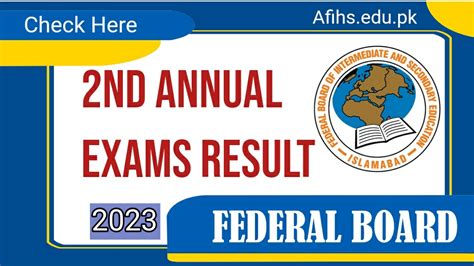 Federal Board Nd Annual Exams Result Afihs