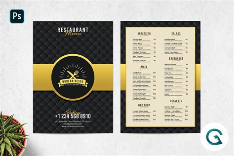 Luxury Restaurant Menu Template Masterbundles