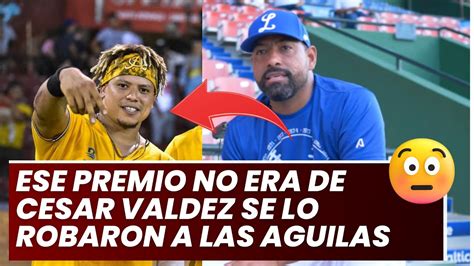 Pelotero De Aguilas Cibae As Explota Contra Cesar Valdez Del Licey Por