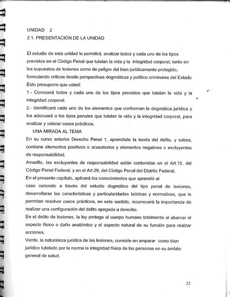 Delitos Particular Unidad Delitos Contra La Vida Y La Integridad