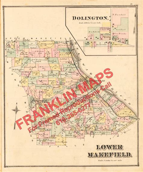 Combination Atlas Map of Bucks County, Pennsylvania, J. D. Scott, 1876 ...