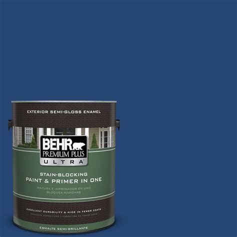 Behr Premium Plus Ultra Gal S H Navy Blue Semi Gloss Enamel