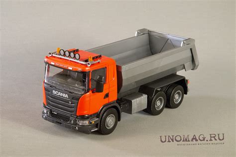 SCANIA G490 самосвал, красный/серый